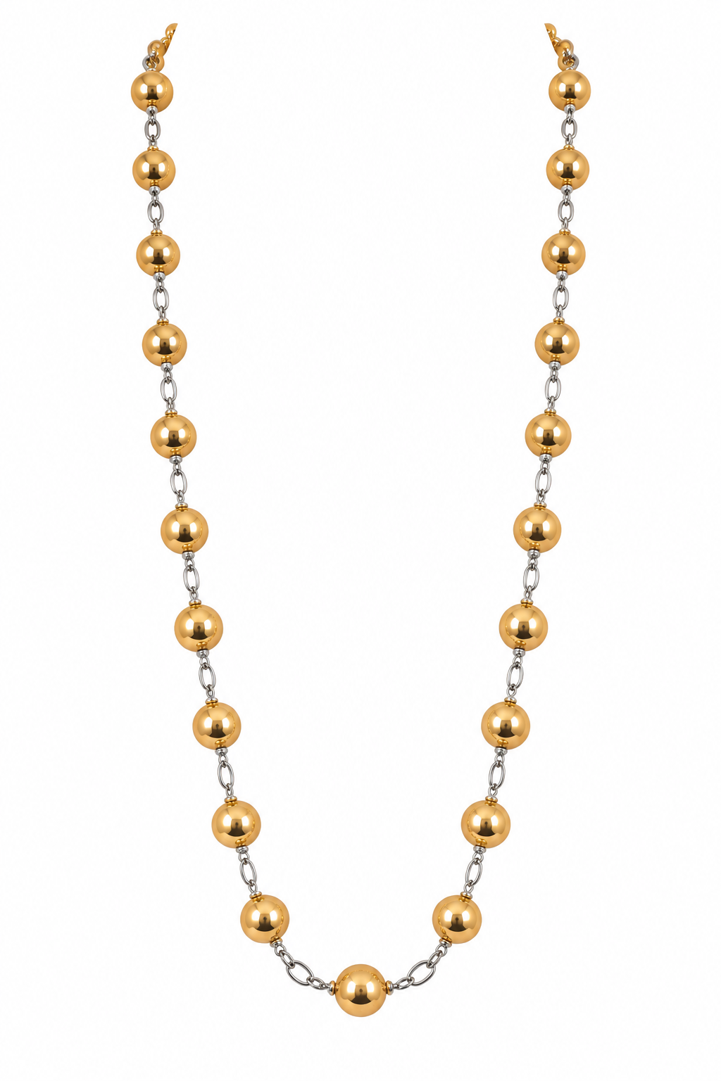 GOLDEN SPHERE LONG NECKLACE