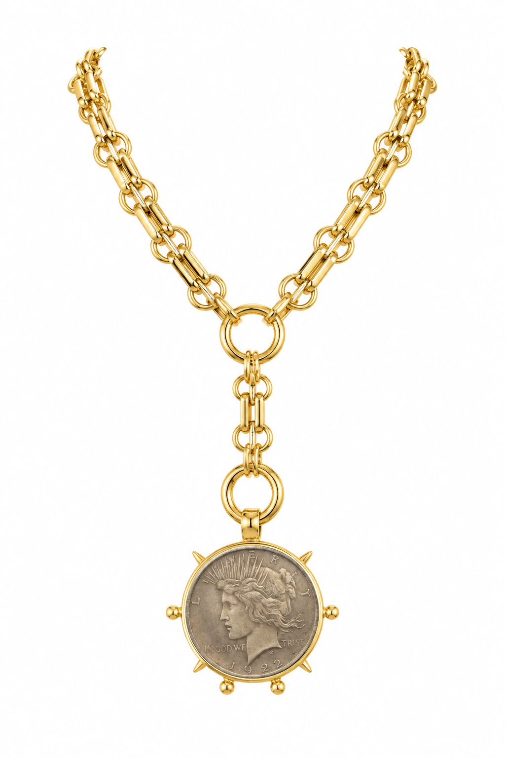 VINTAGE COIN PENDANT NECKLACE