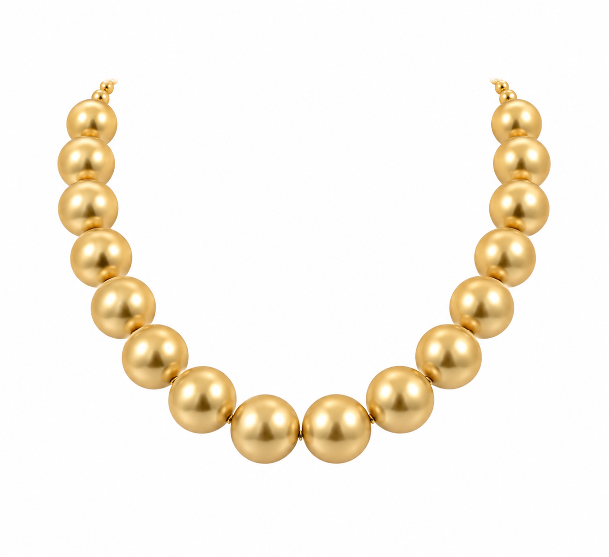 GOLDEN BEAD STATEMENT NECKLACE