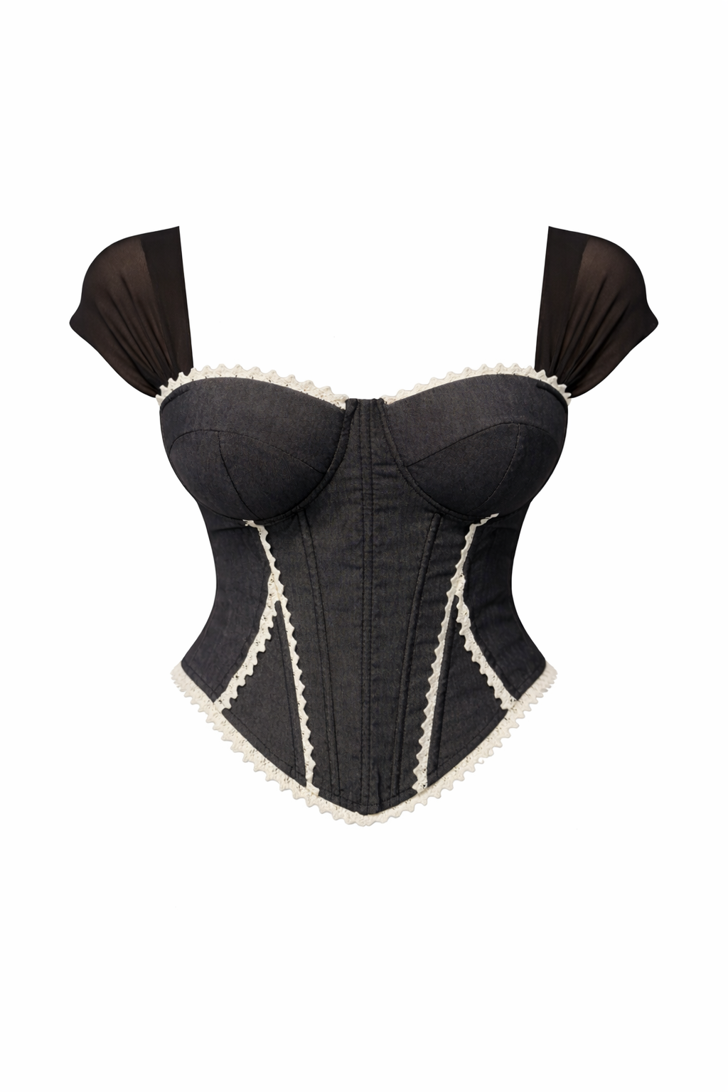 LACE TRIM CORSET TOP