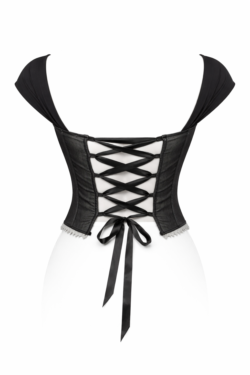 LACE TRIM CORSET TOP