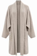 OVERSIZED LONG KNIT CARDIGAN
