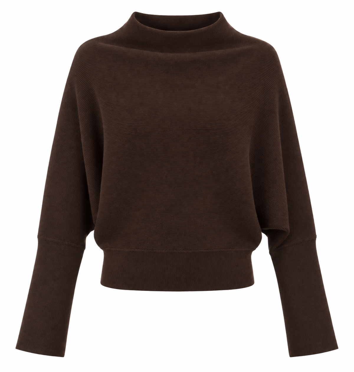 RIBBED MOCK NECK SWEATER