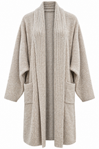 OVERSIZED LONG KNIT CARDIGAN
