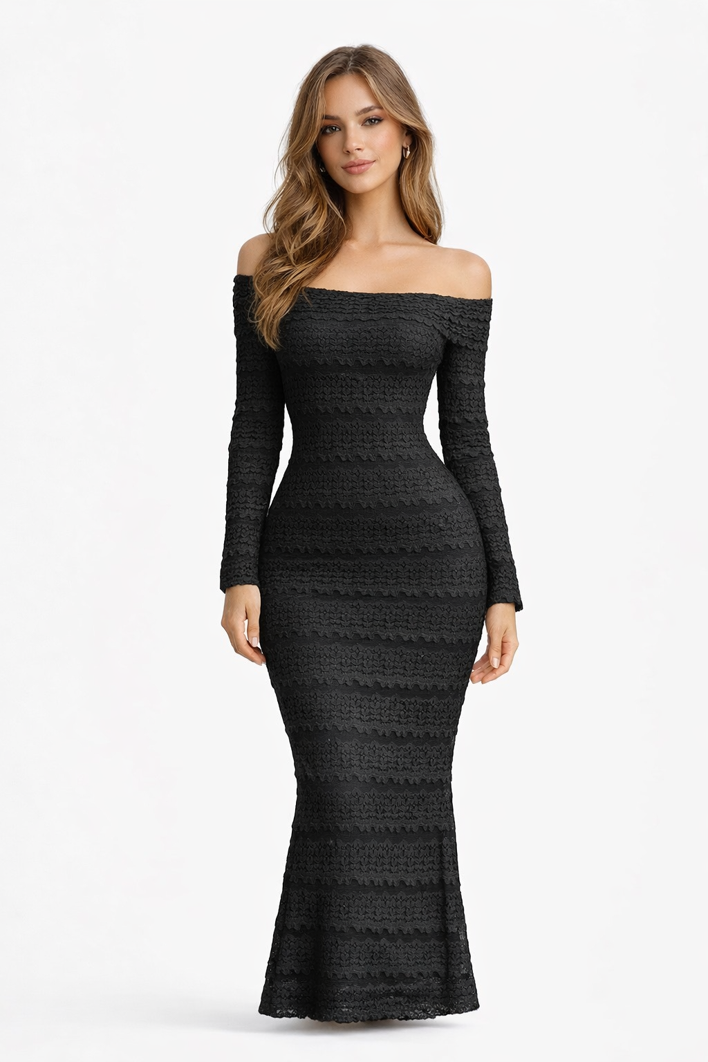 SCULPT LACE MAXI DRESS