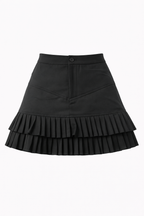 PLEATED LAYER SKIRT SHORT
