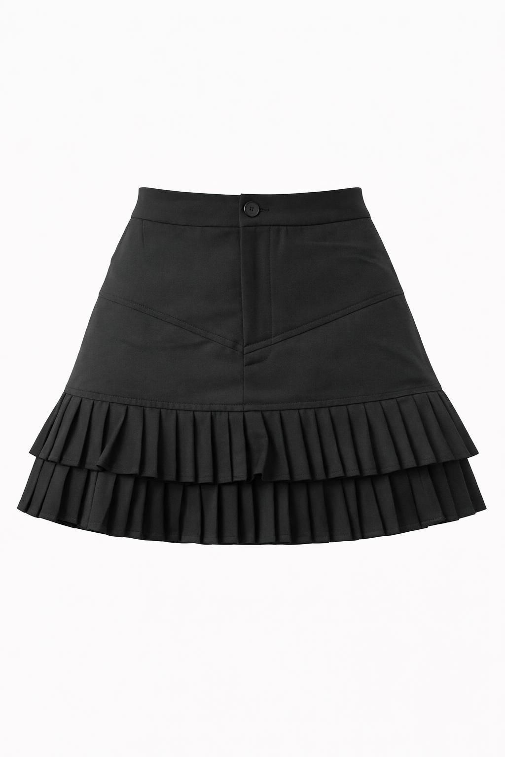 PLEATED LAYER SKIRT SHORT