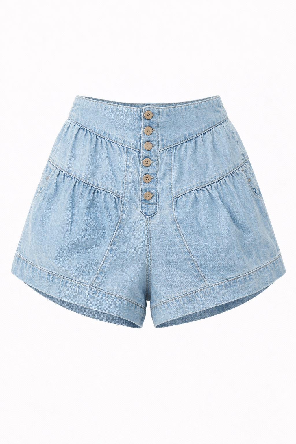 RISEN BUTTON FRONT DENIM SHORT