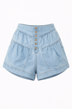 RISEN BUTTON FRONT DENIM SHORT