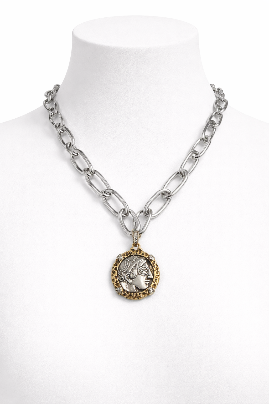 ATHENA MEDALLION CHAIN NECKLACE