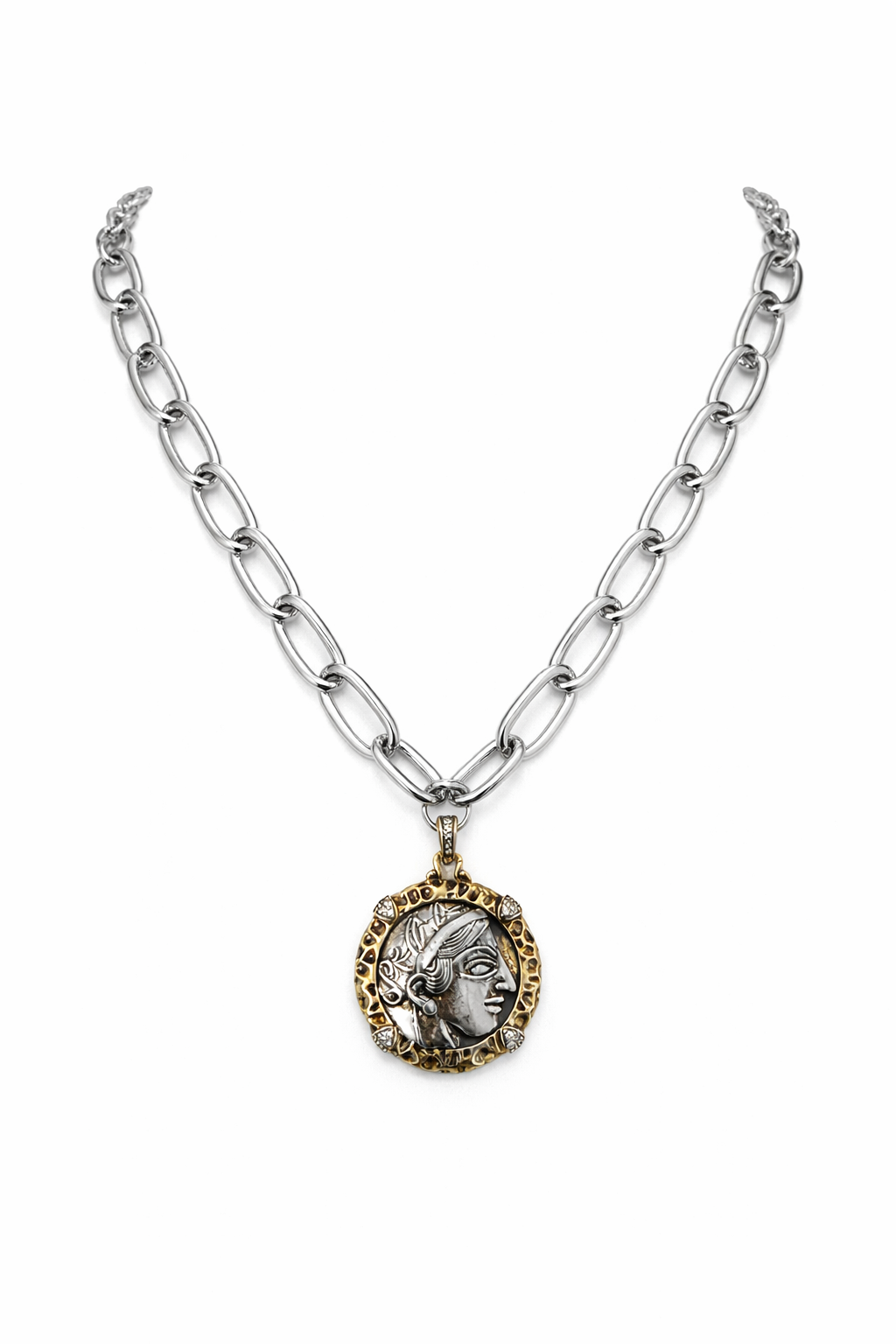 ATHENA MEDALLION CHAIN NECKLACE