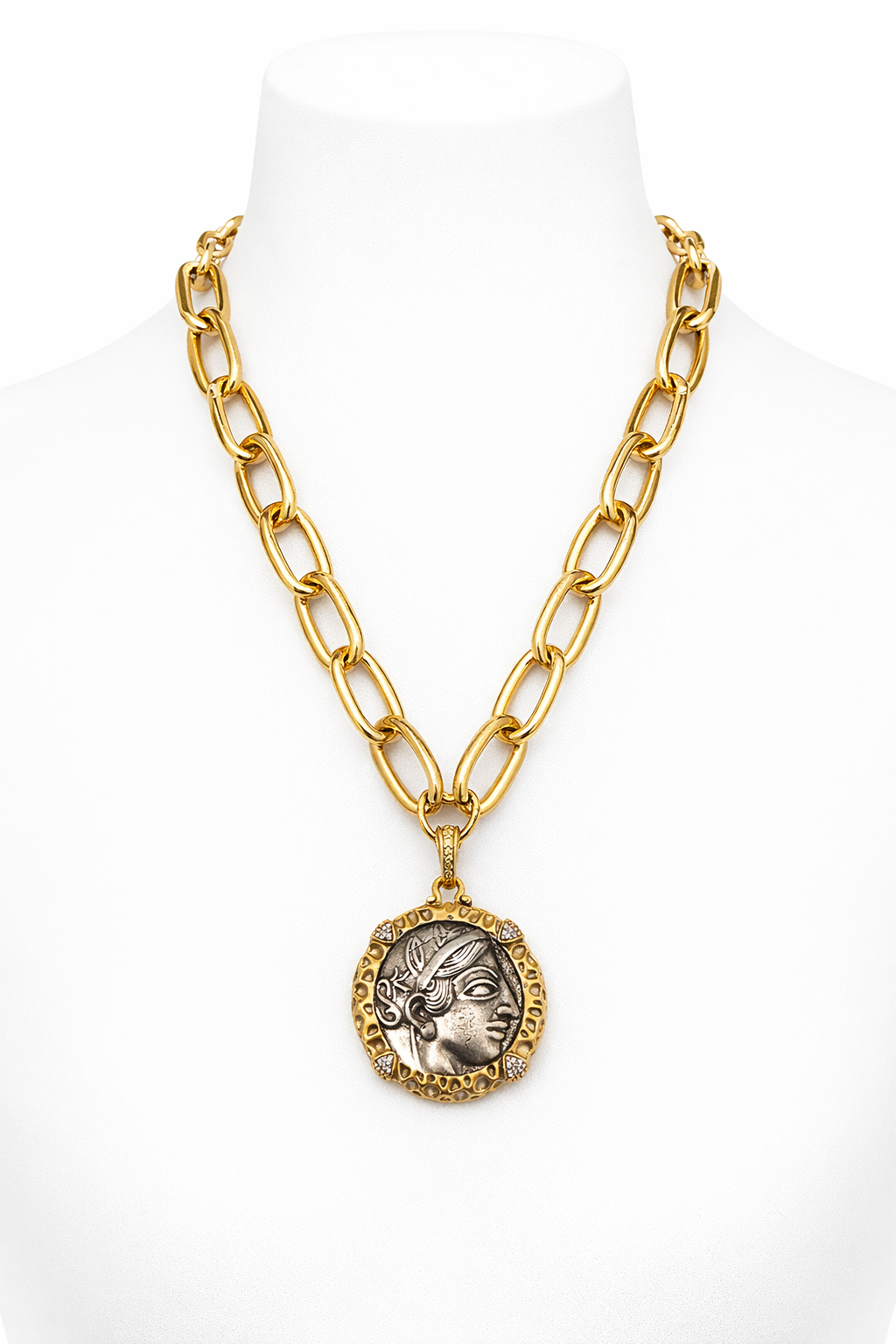 ATHENA MEDALLION CHAIN NECKLACE