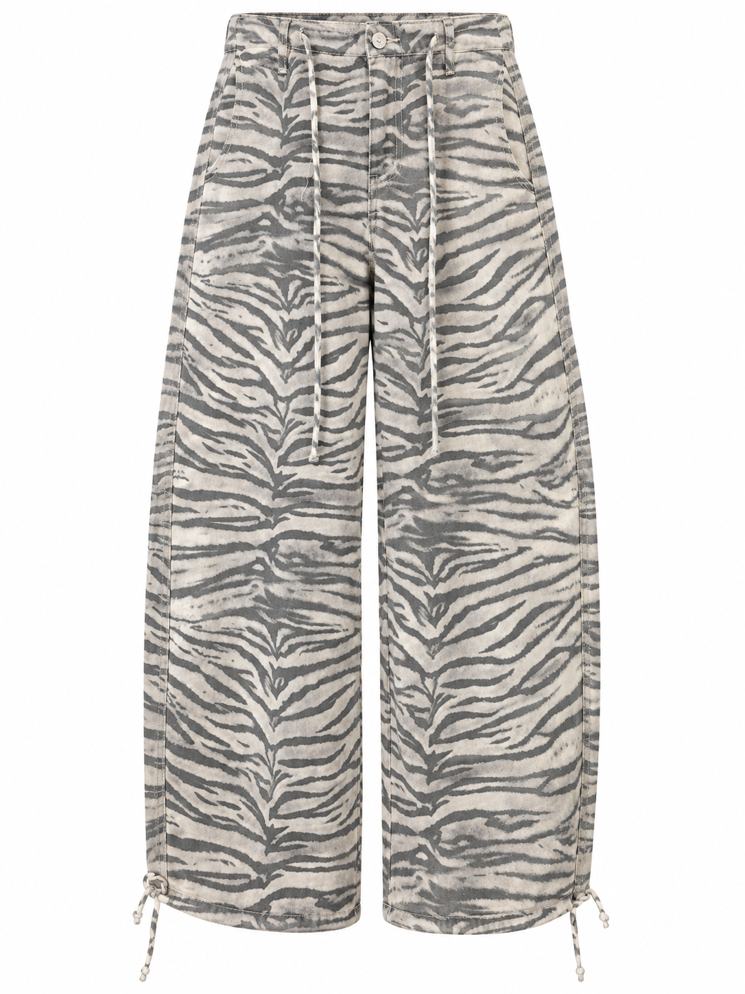 ZEBRA PRINT BARREL PANTS