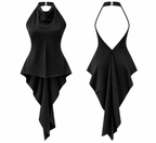 MIDNIGHT SATIN TOP