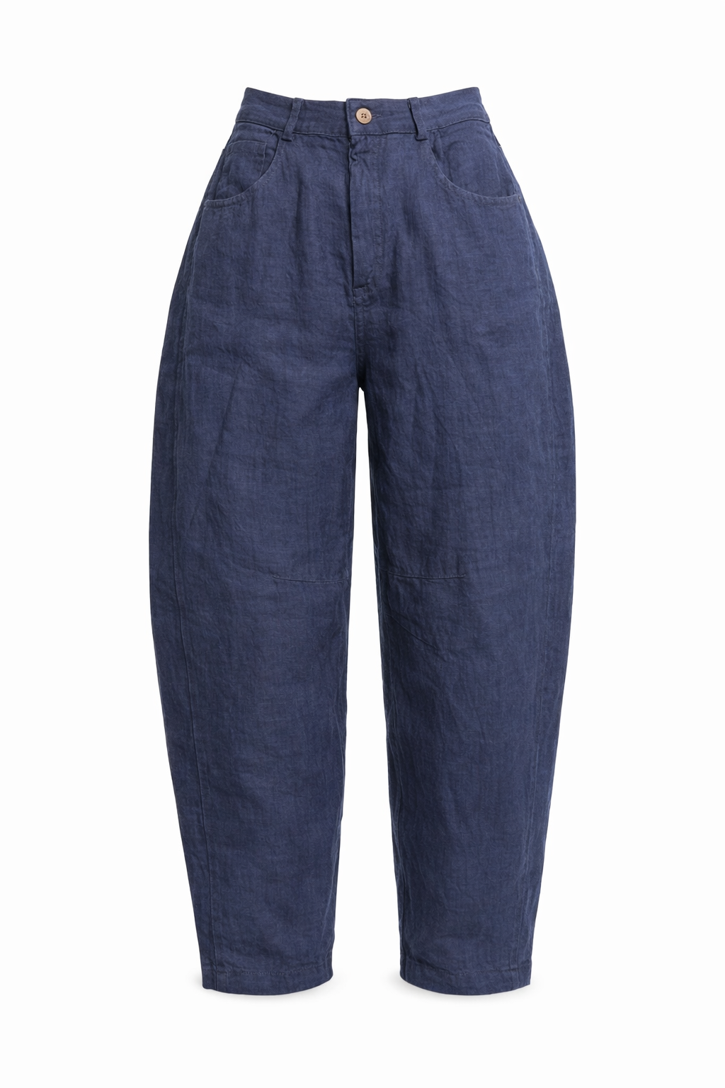 LINEN BARREL PANTS