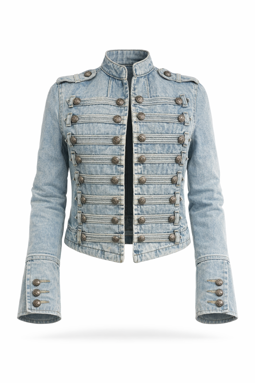 MILITARY DENIM STATEMENT JACKET