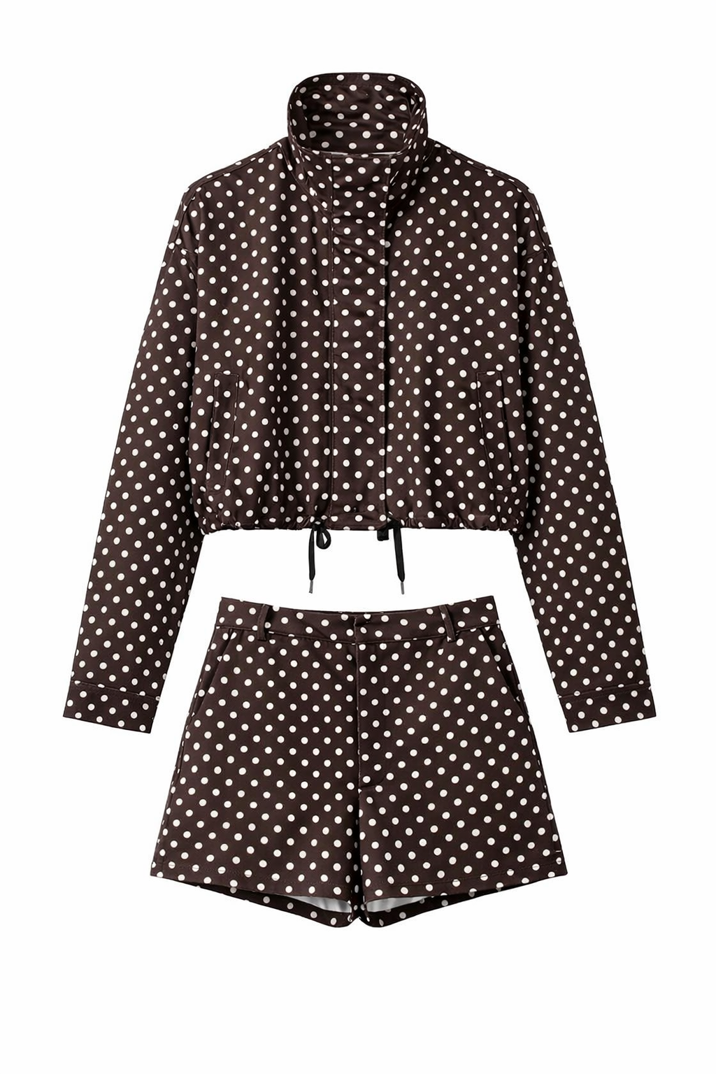 POLKA DOT CROPPED TWO PIECES SET