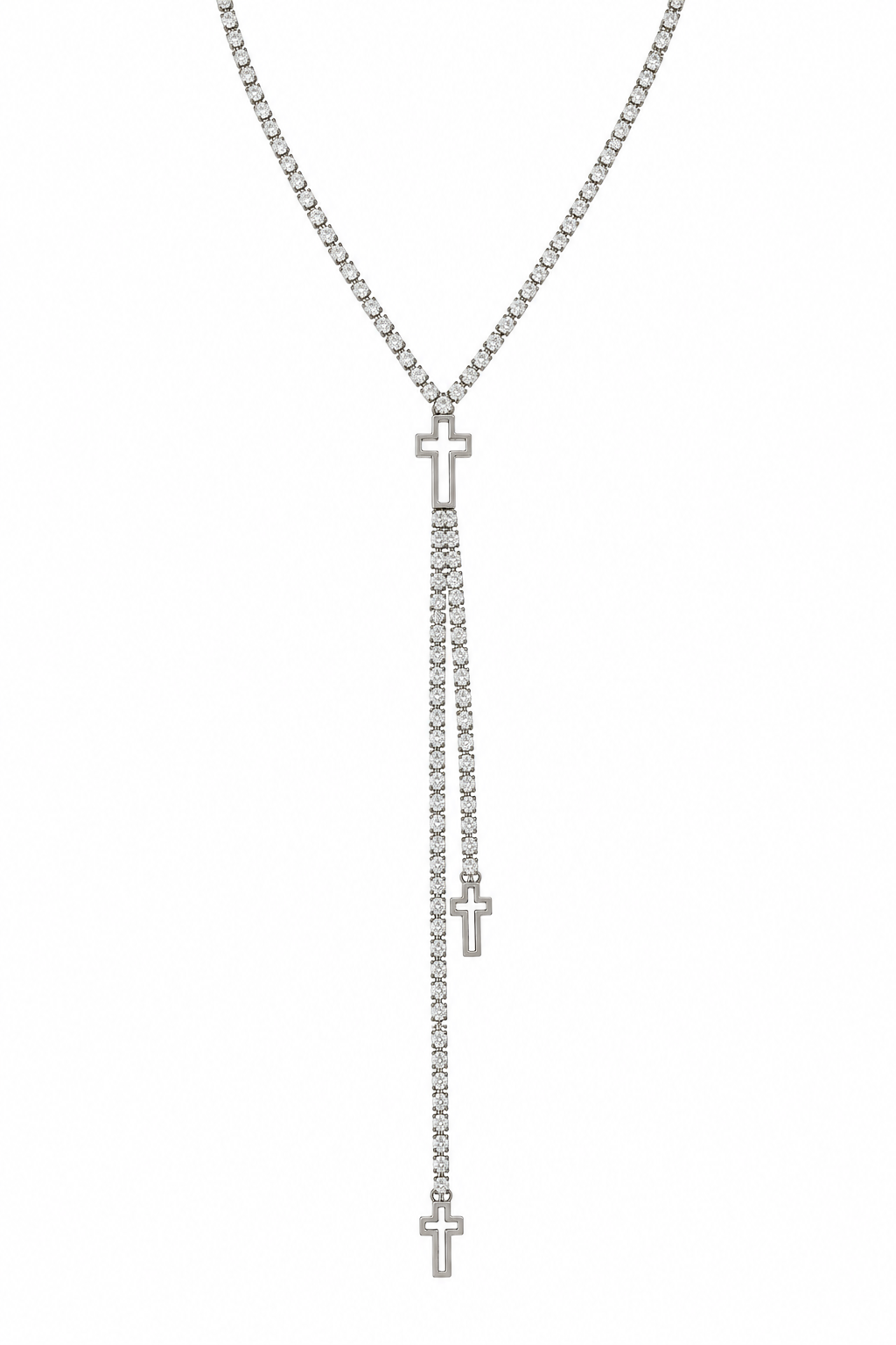 CRYSTAL CROSS NECKLACE