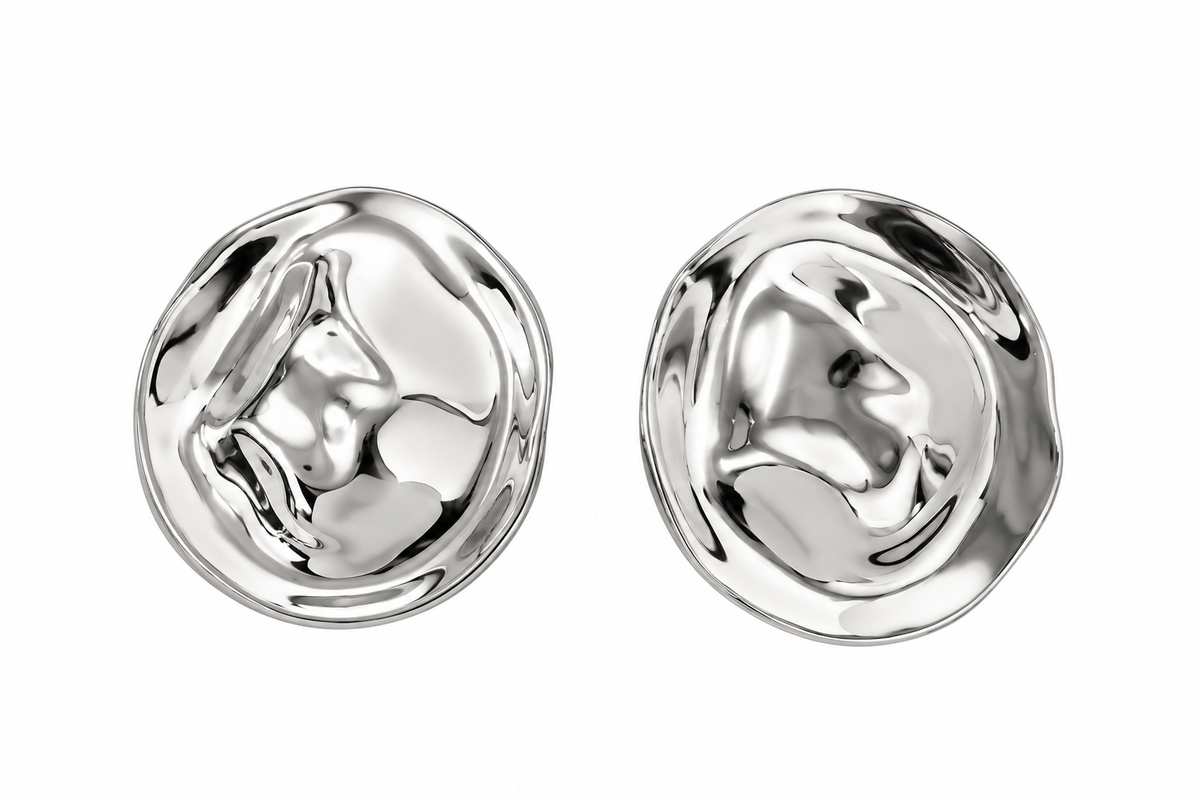 SCULPTED DISC EARRINGS