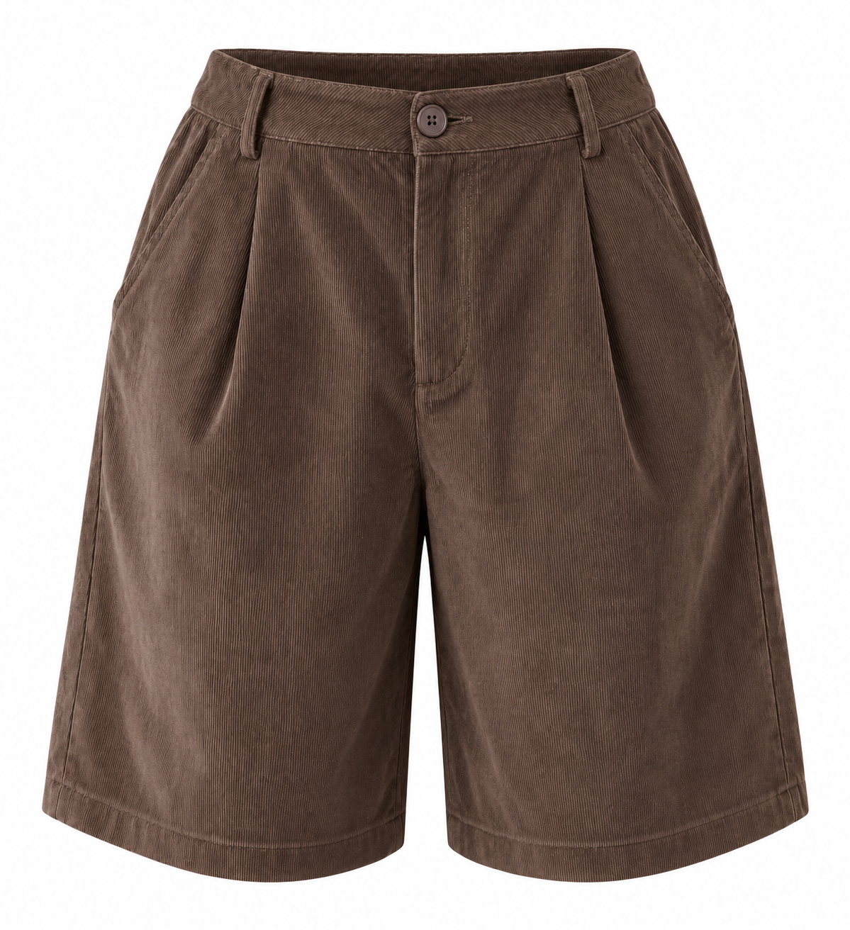 CORDUROY BELTED BERMUDA SHORTS