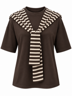 RAYAS 2-IN-1 T-SHIRT WITH REMOVABLE STRIPED DETAIL