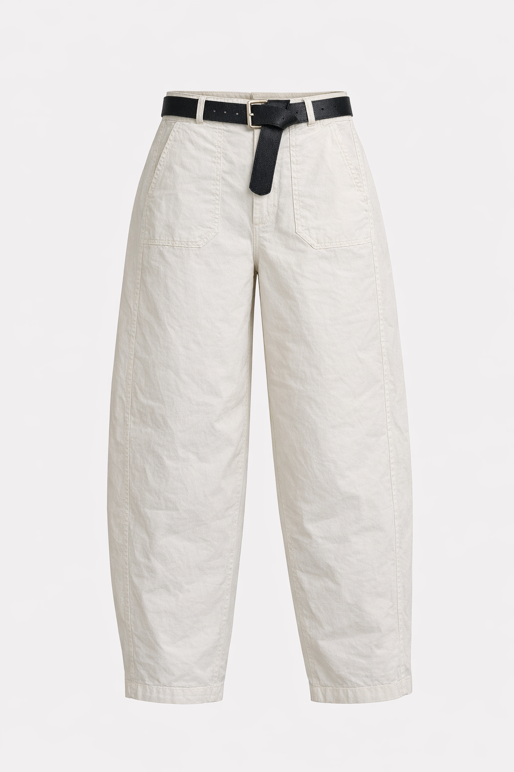 BARREL CREAM PANTS