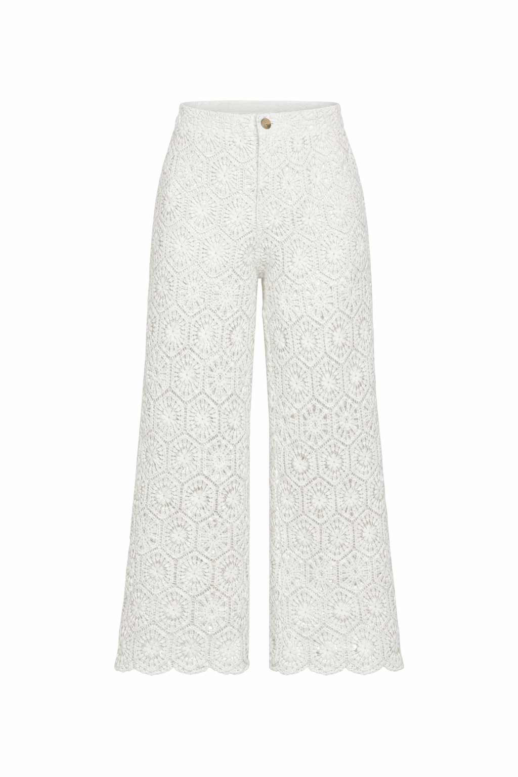 CROCHET WIDE LEG PANTS
