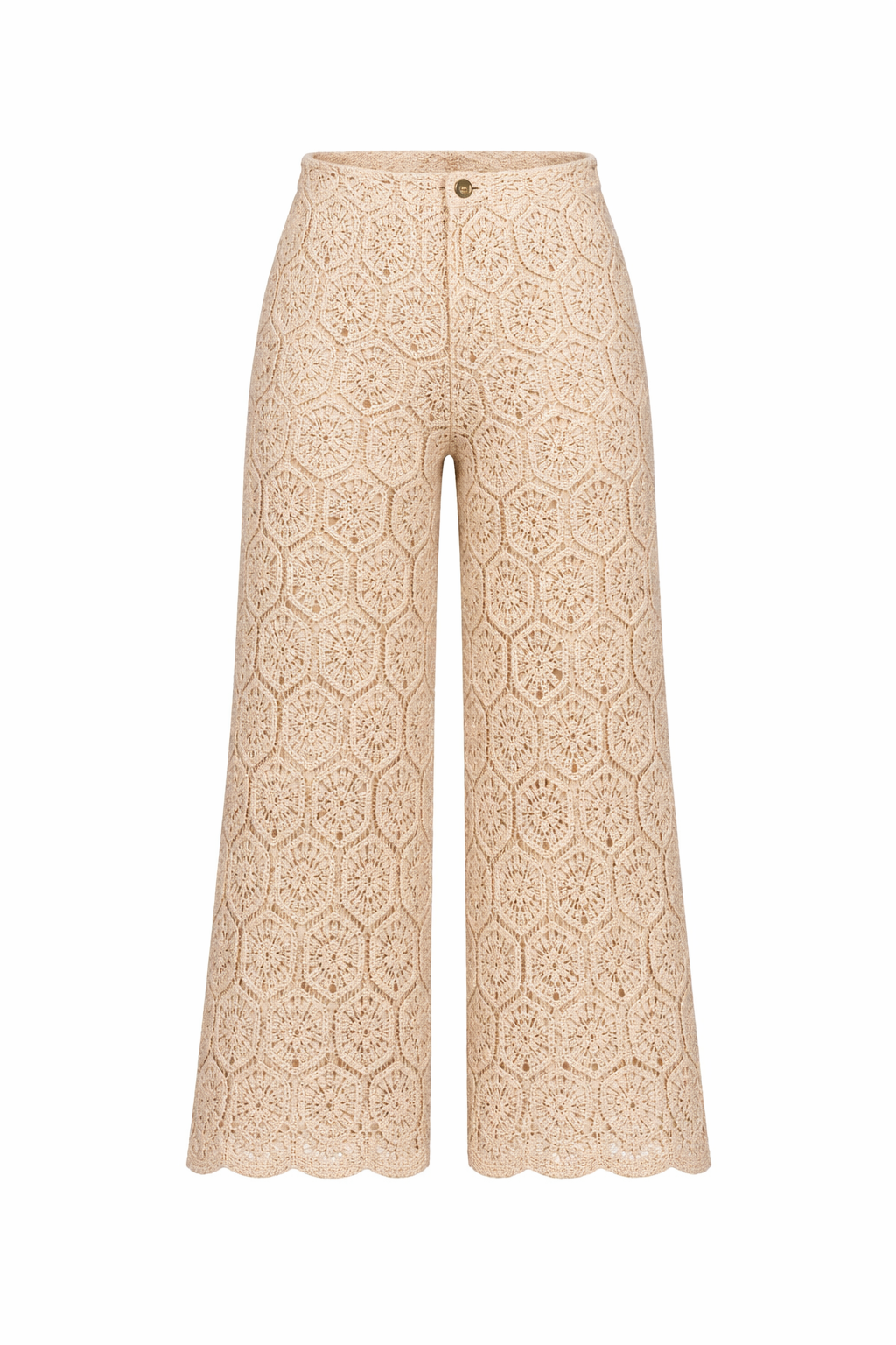 CROCHET WIDE LEG PANTS