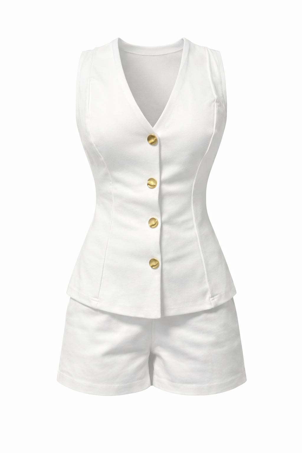 GOLD BUTTON TWO PIECES SET