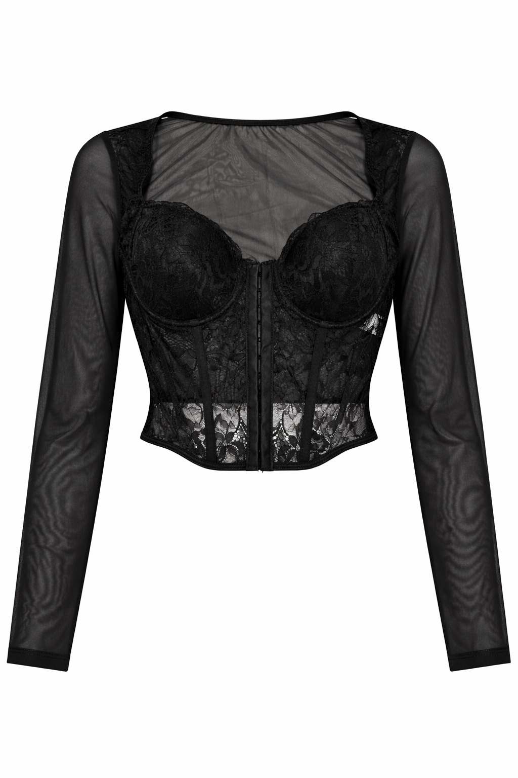 SHEER LACE CORSET TOP