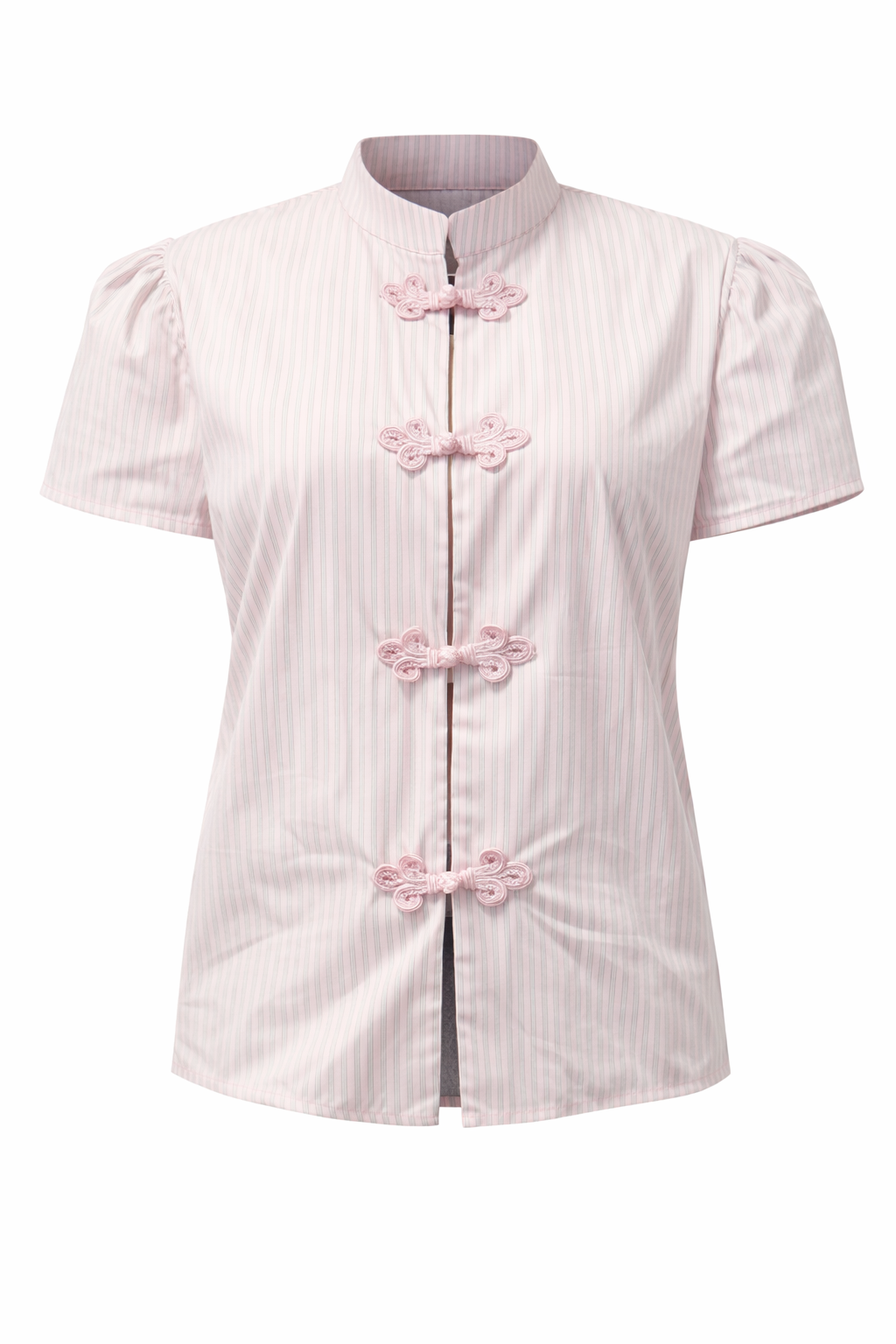 PINK STRIPED ORIENTAL BLOUSE