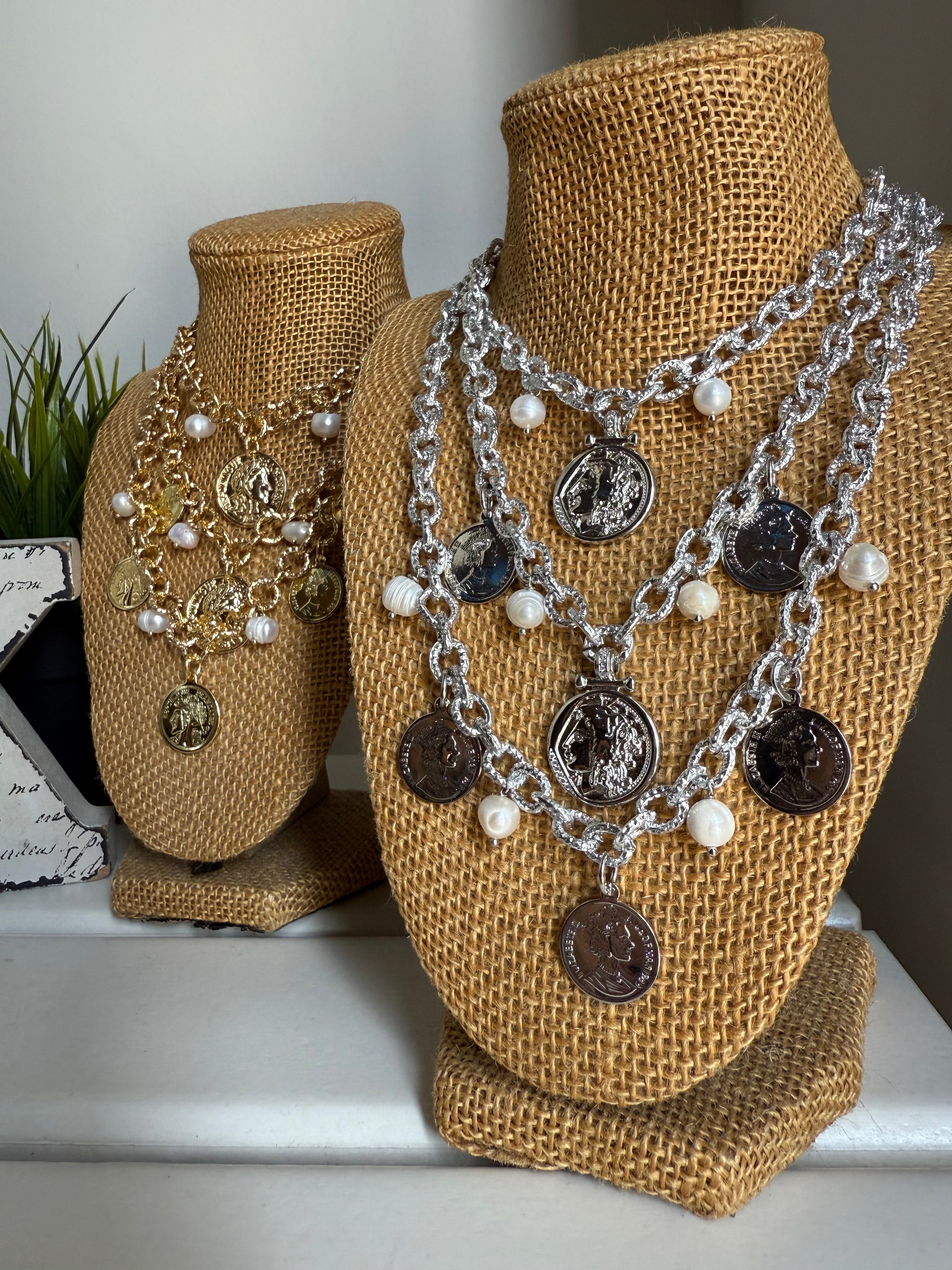 COINS CHARMS NECKLACE