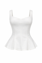 STRUCTURED PEPLUM TOP