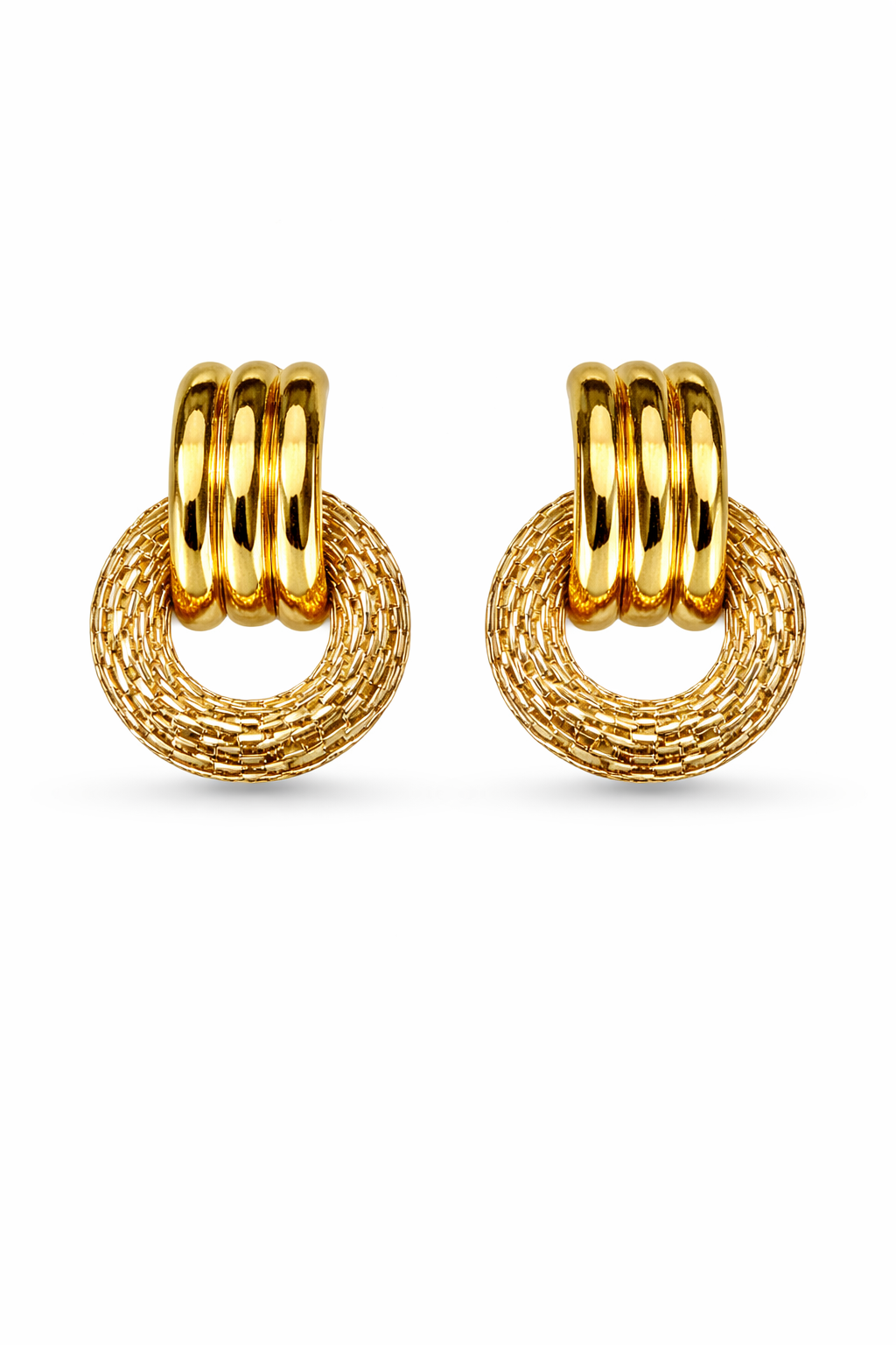MARBLE GOLD DROP EARRINGS