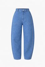 STUD DETAIL BARREL PANTS