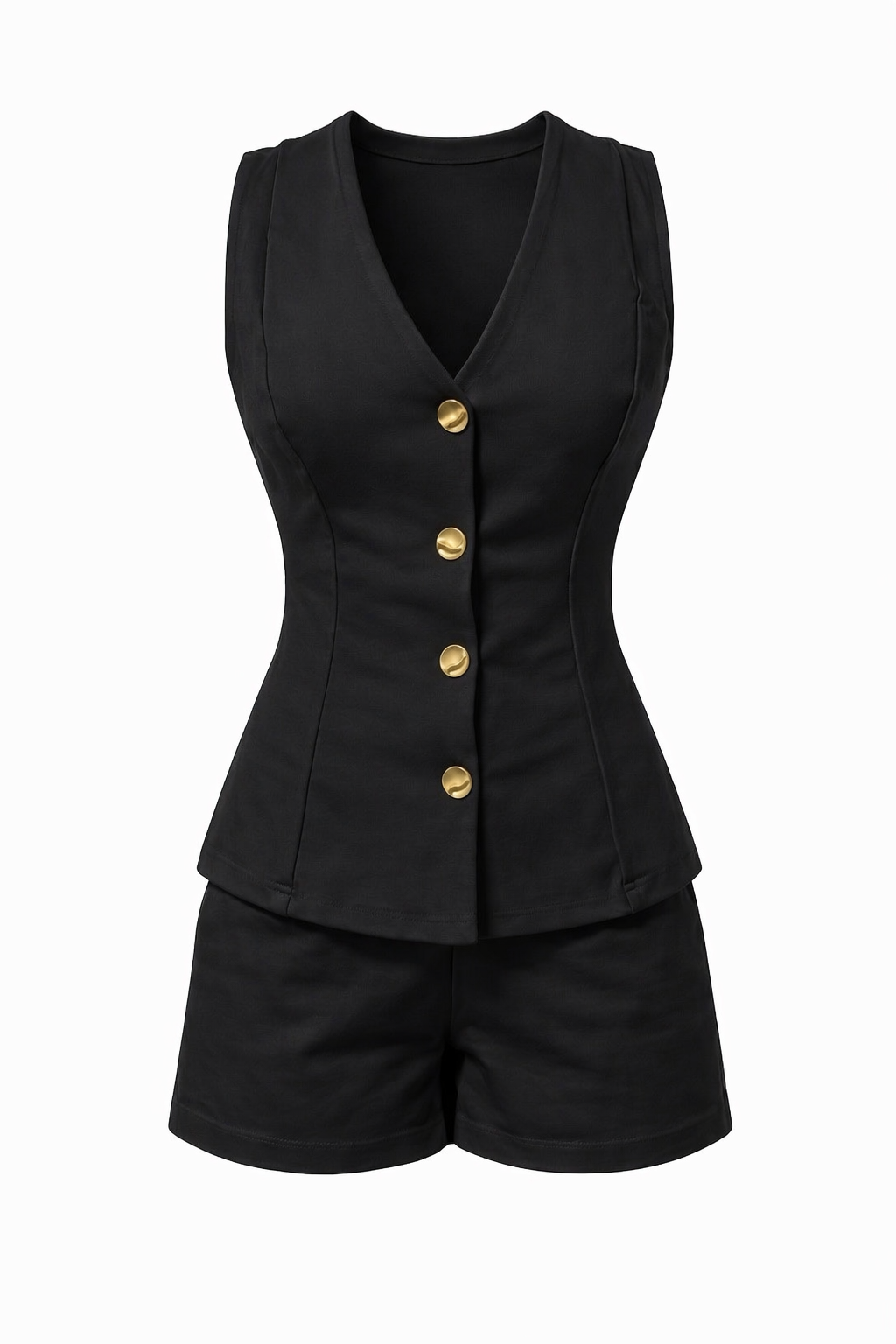 GOLD BUTTON TWO PIECES SET