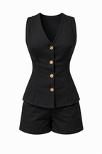 GOLD BUTTON TWO PIECES SET