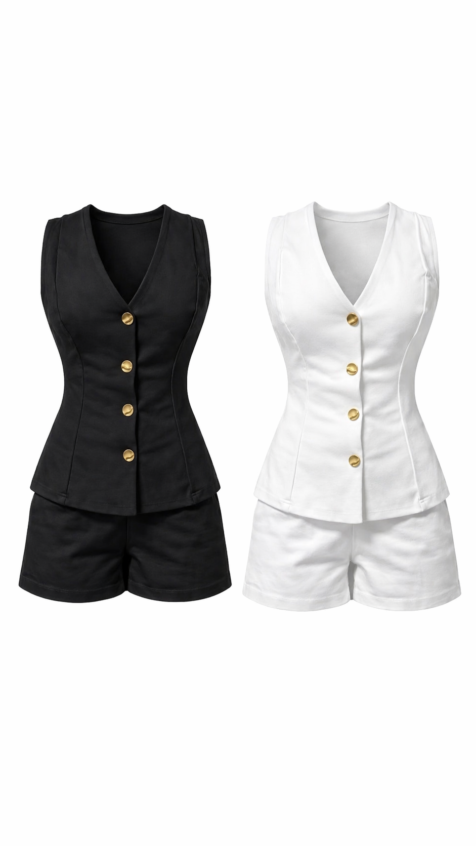GOLD BUTTON TWO PIECES SET