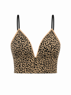 LEOPARD V CUT TOP