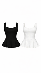 STRUCTURED PEPLUM TOP