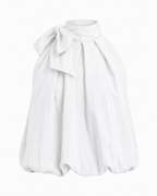 BOW HALTER BUBBLE TOP