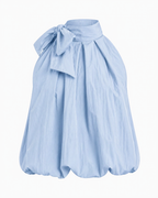 BOW HALTER BUBBLE TOP