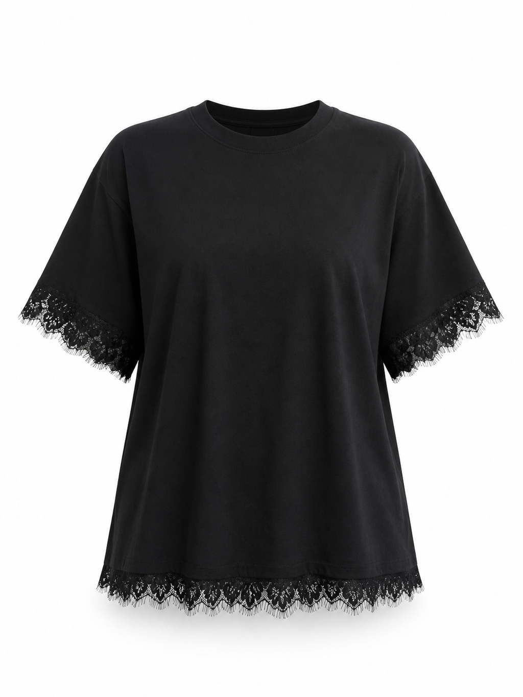 OPEN BACK LACE T-SHIRT