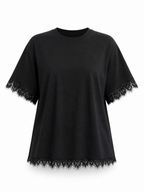 OPEN BACK LACE T-SHIRT