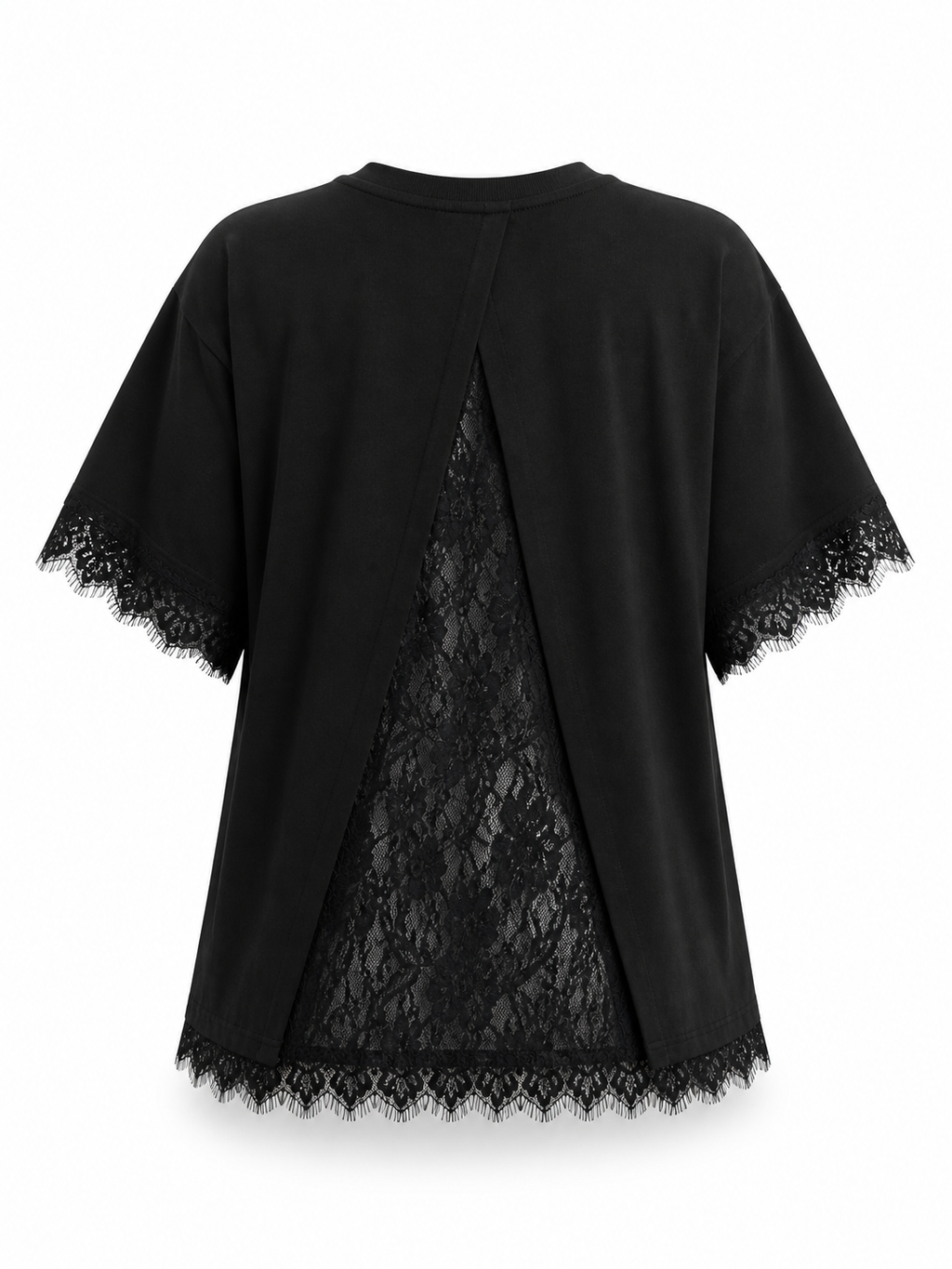 OPEN BACK LACE T-SHIRT