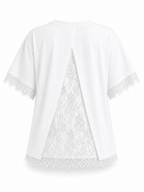 OPEN BACK LACE T-SHIRT