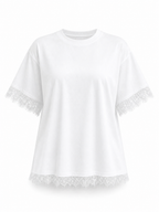 OPEN BACK LACE T-SHIRT