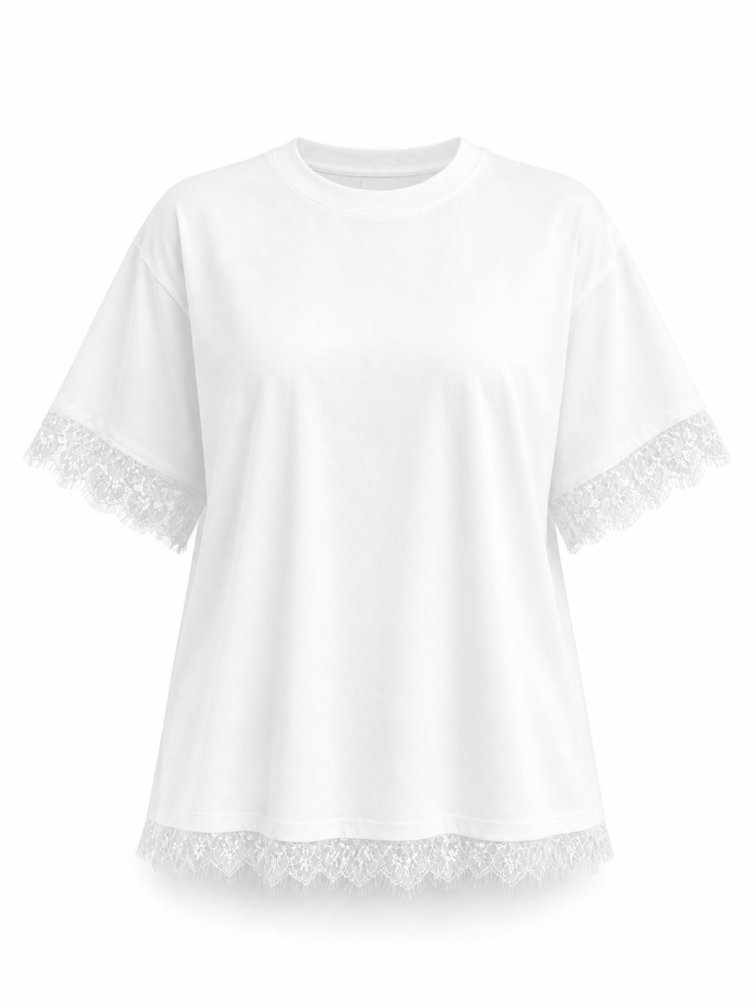 OPEN BACK LACE T-SHIRT