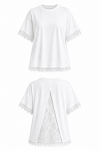 OPEN BACK LACE T-SHIRT