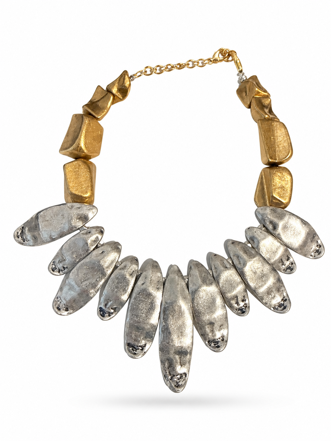 GOLD & SILVER STATEMENT NECKLACE